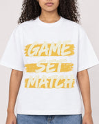 Mockup Boxy Heavyweight Tee White female close-up 10