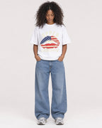 Mockup Boxy Heavyweight Tee White female full-body 05