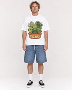 Mockup Boxy Heavyweight Tee White male full-body 28
