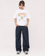 Mockup Boxy Heavyweight Tee White female full-body 29