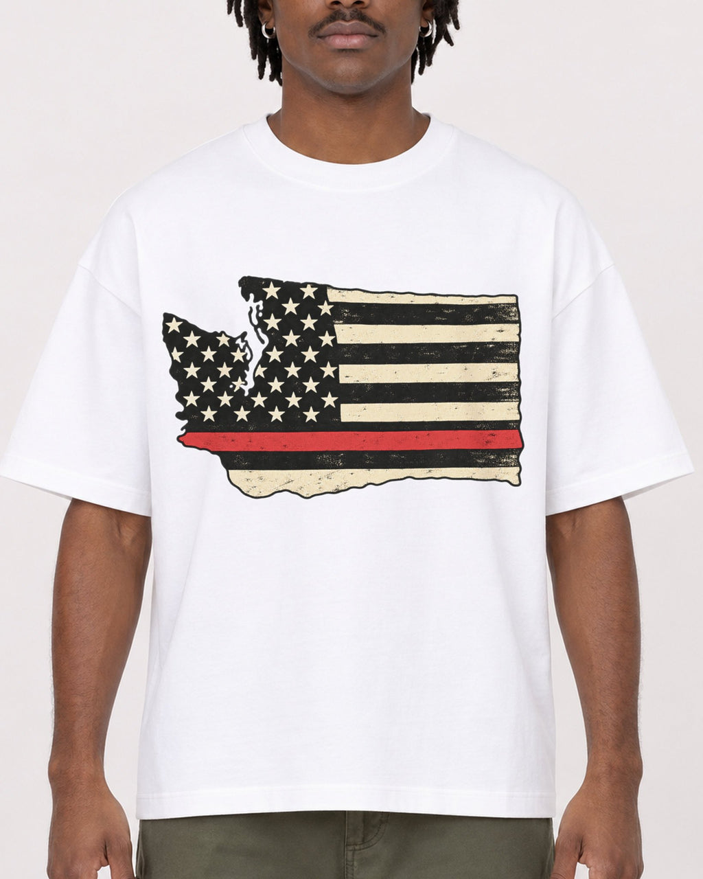 Mockup Boxy Heavyweight Tee White male close-up 04