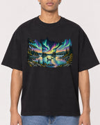 Mockup Boxy Heavyweight Tee Black male close-up 10