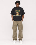 Mockup Boxy Heavyweight Tee Black male full-body 04