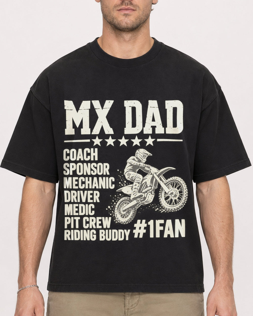 Mockup Boxy Heavyweight Tee Black male close-up 08