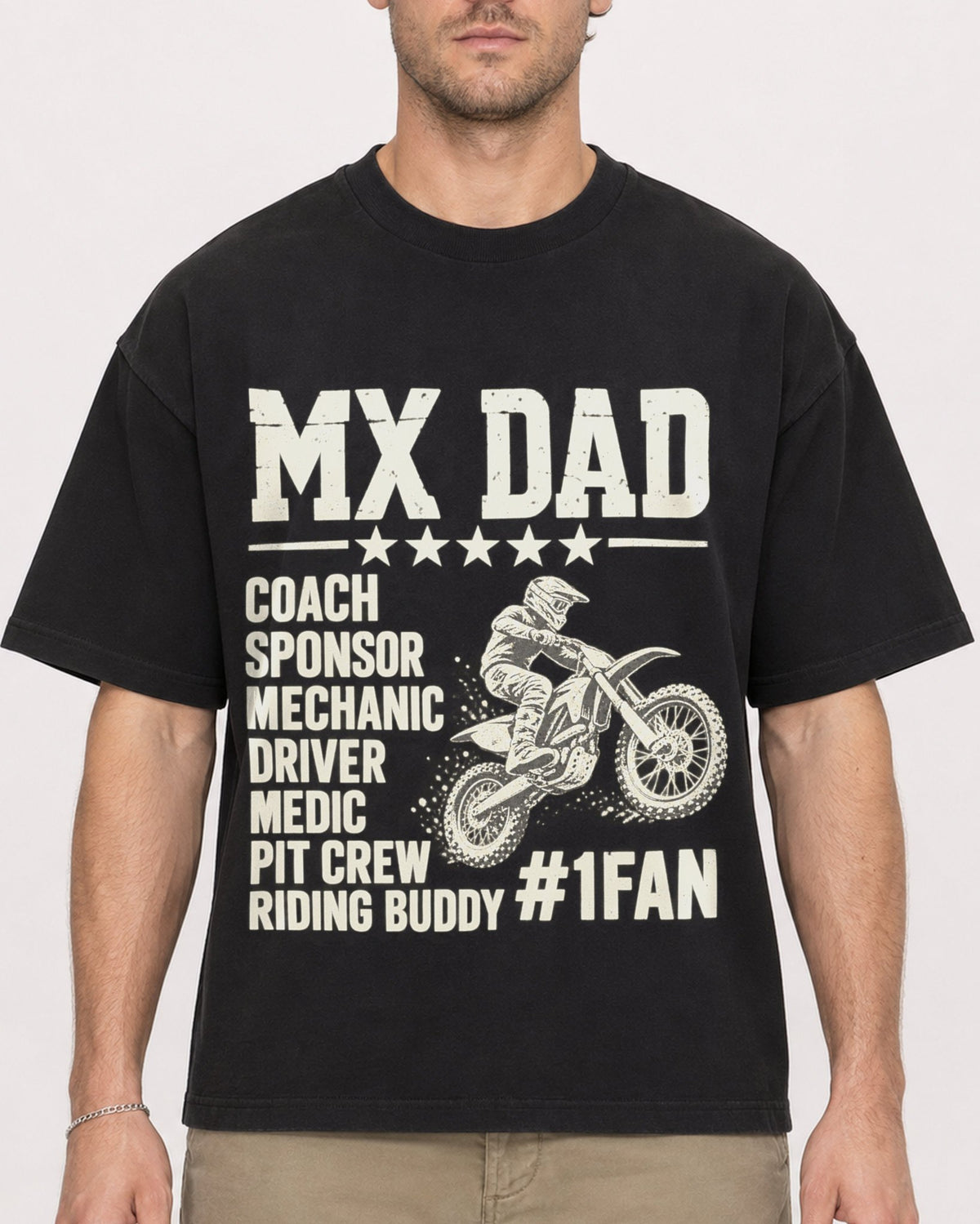 Mockup Boxy Heavyweight Tee Black male close-up 08