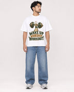 Mockup Boxy Heavyweight Tee White male full-body 02