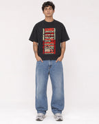 Mockup Boxy Heavyweight Tee Black male full-body 06