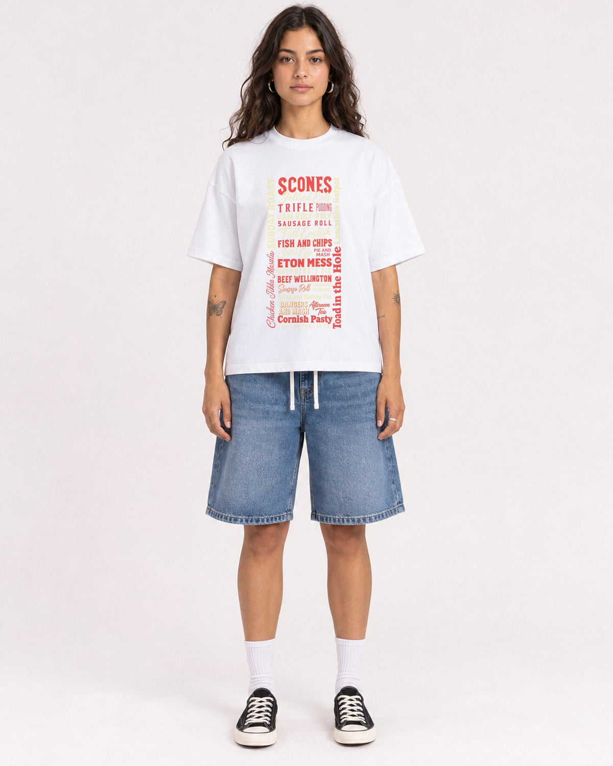 Mockup Boxy Heavyweight Tee White female full-body 06