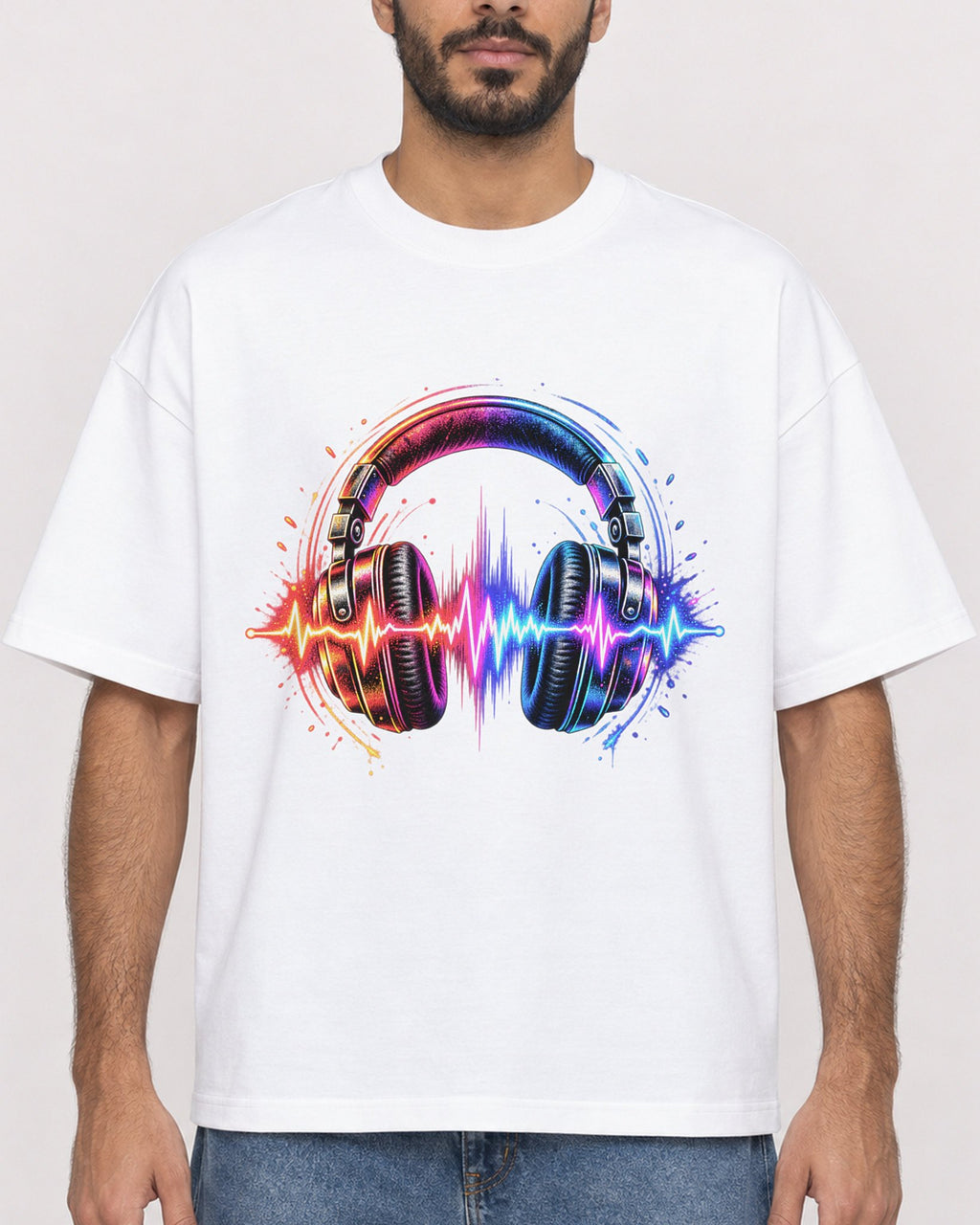 Mockup Boxy Heavyweight Tee White male close-up 07