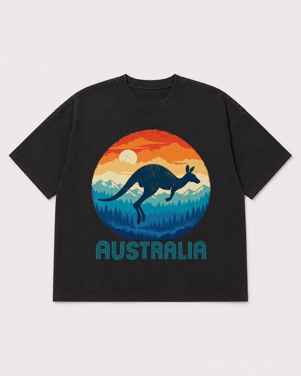 Mockup Boxy Heavyweight Tee Black product