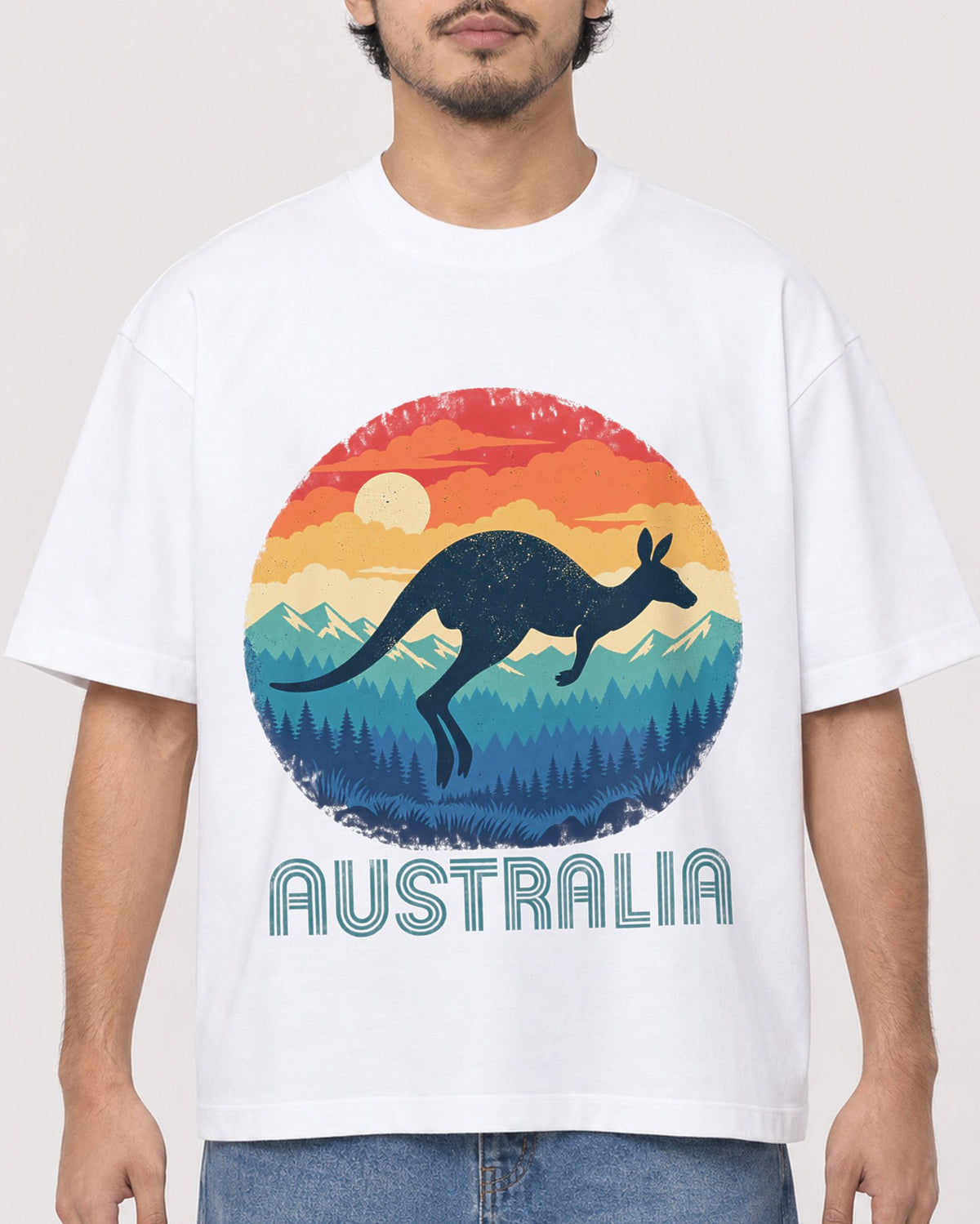 Mockup Boxy Heavyweight Tee White male close-up 02