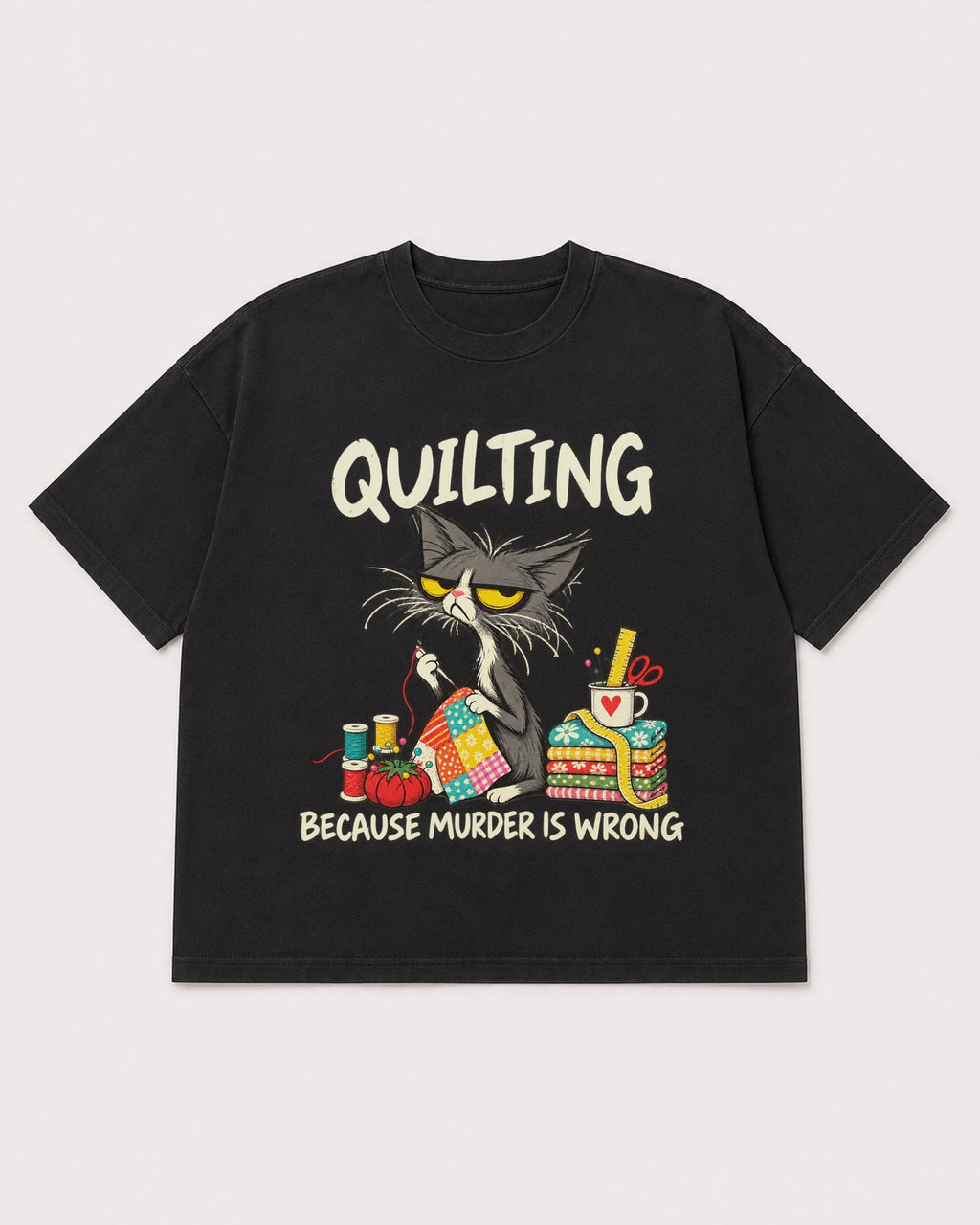 Mockup Boxy Heavyweight Tee Black product