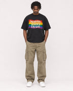 Mockup Boxy Heavyweight Tee Black male full-body 04