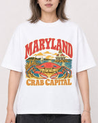 Mockup Boxy Heavyweight Tee White female close-up 33
