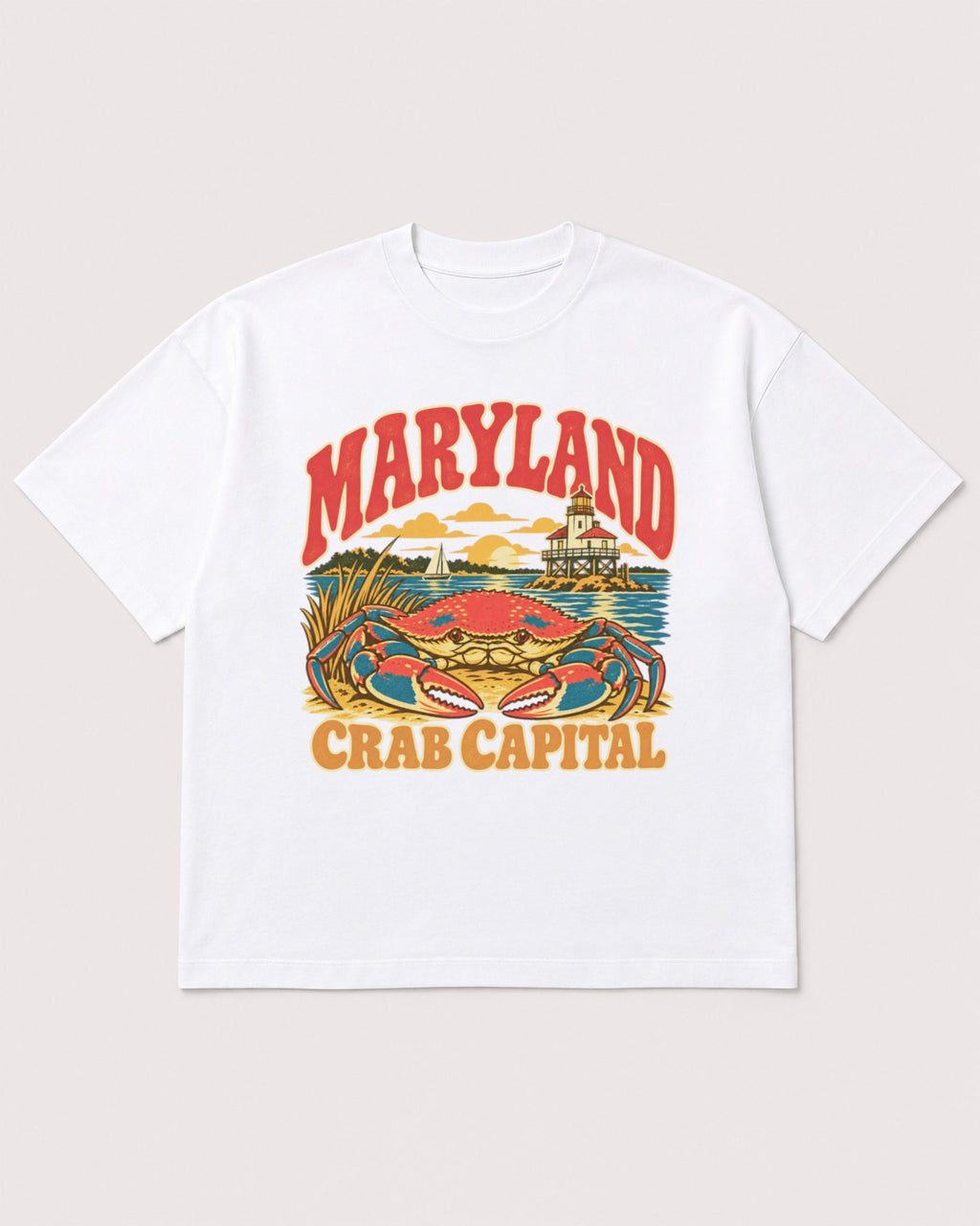 Mockup Boxy Heavyweight Tee White product