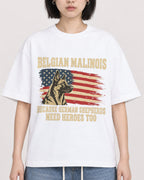 Mockup Boxy Heavyweight Tee White female close-up 11