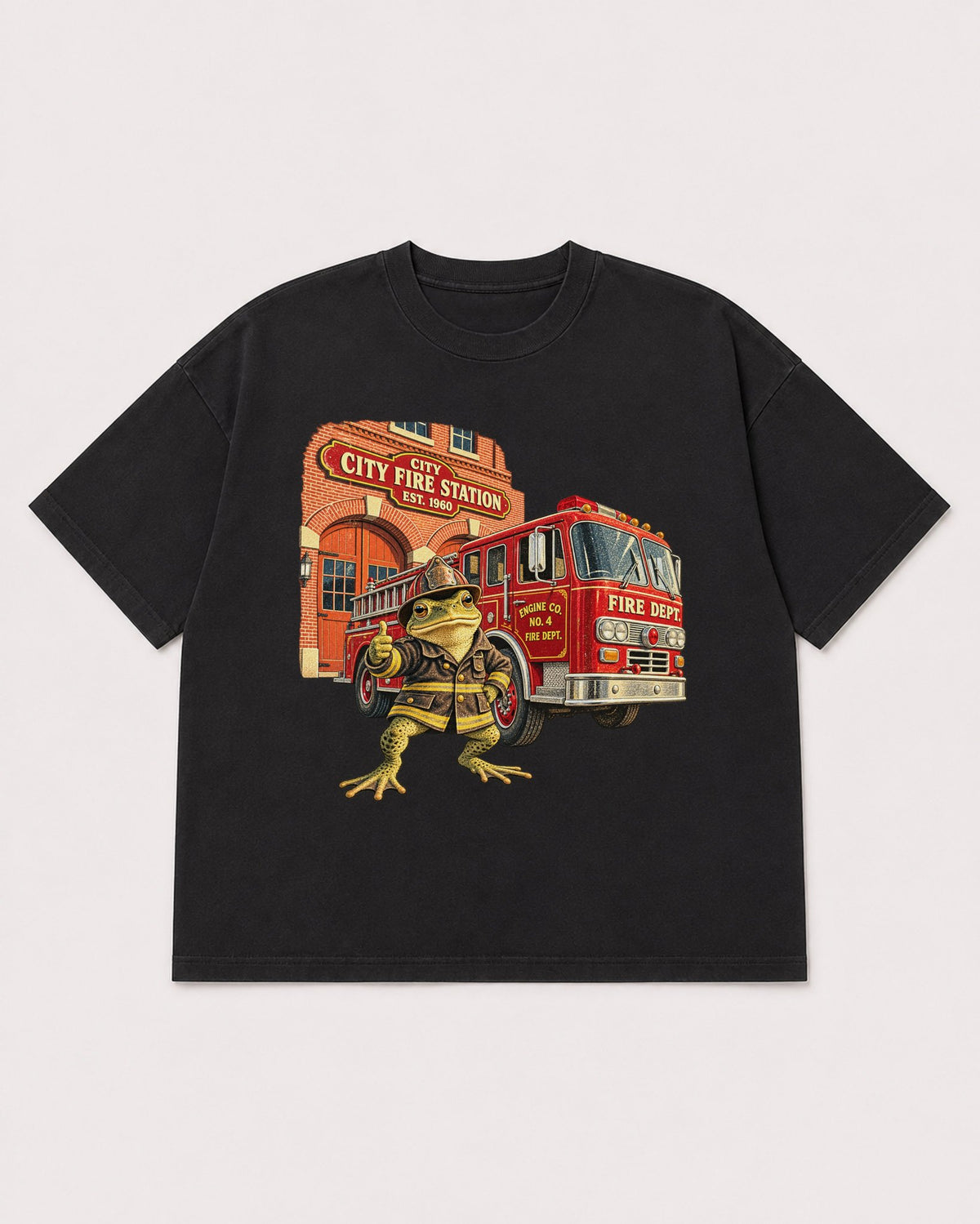 Mockup Boxy Heavyweight Tee Black product
