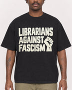 Mockup Boxy Heavyweight Tee Black male close-up 24
