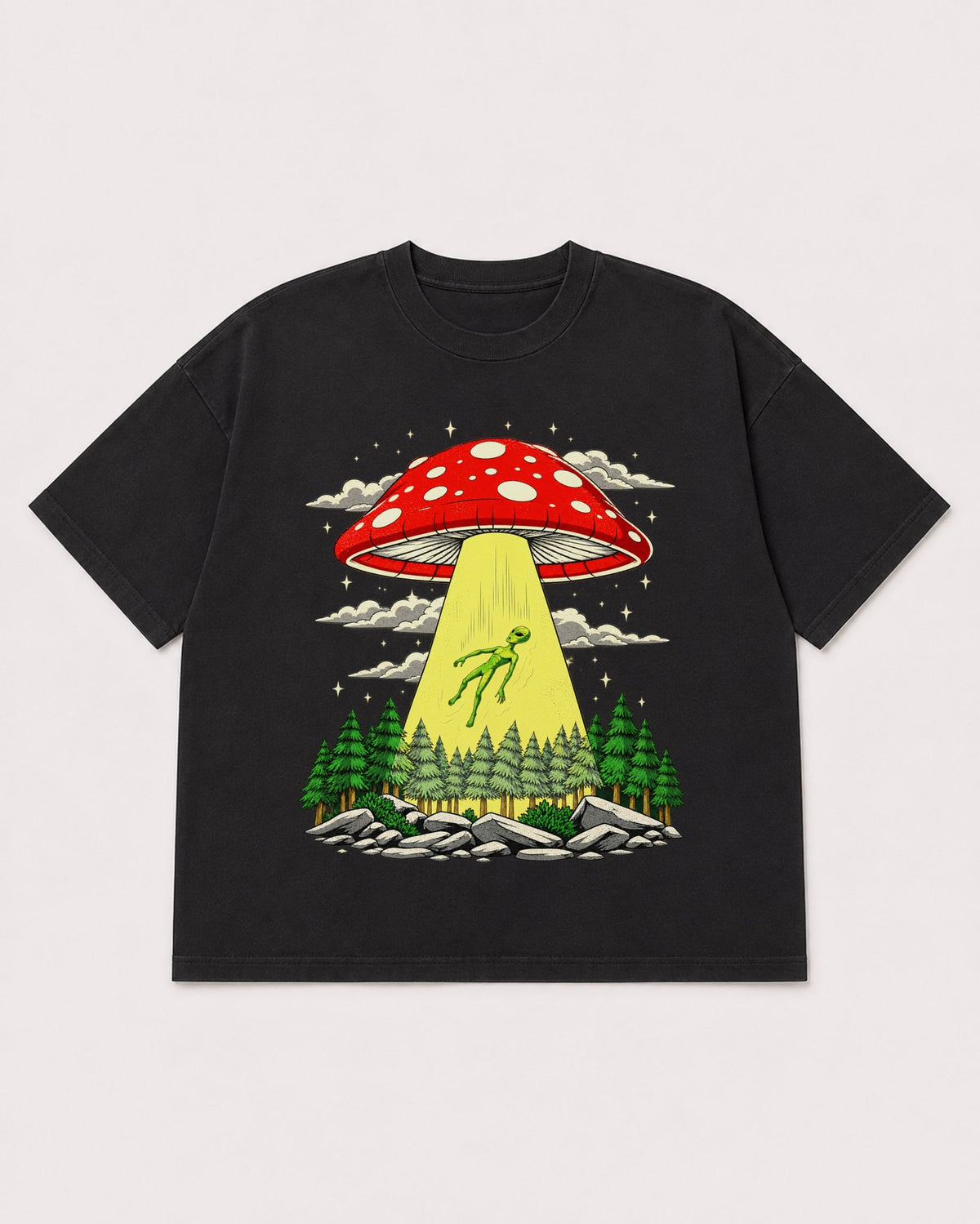 Mockup Boxy Heavyweight Tee Black product
