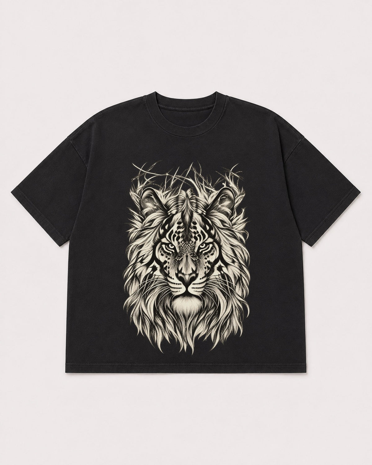 Mockup Boxy Heavyweight Tee Black product