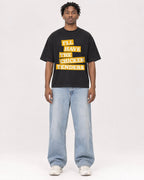 Mockup Boxy Heavyweight Tee Black male full-body 05