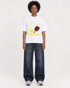 Mockup Boxy Heavyweight Tee White female full-body 14