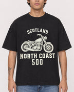 Mockup Boxy Heavyweight Tee Black male close-up 06