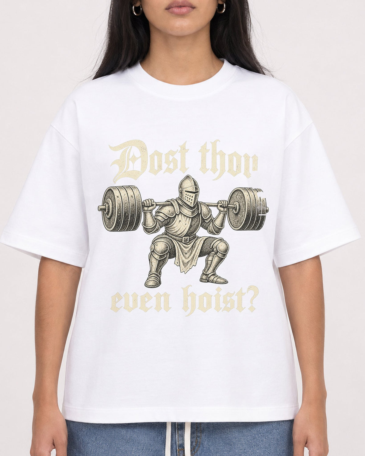 Mockup Boxy Heavyweight Tee White female close-up 46