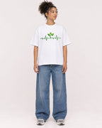 Mockup Boxy Heavyweight Tee White female full-body 20