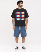 Mockup Boxy Heavyweight Tee Black male full-body 07