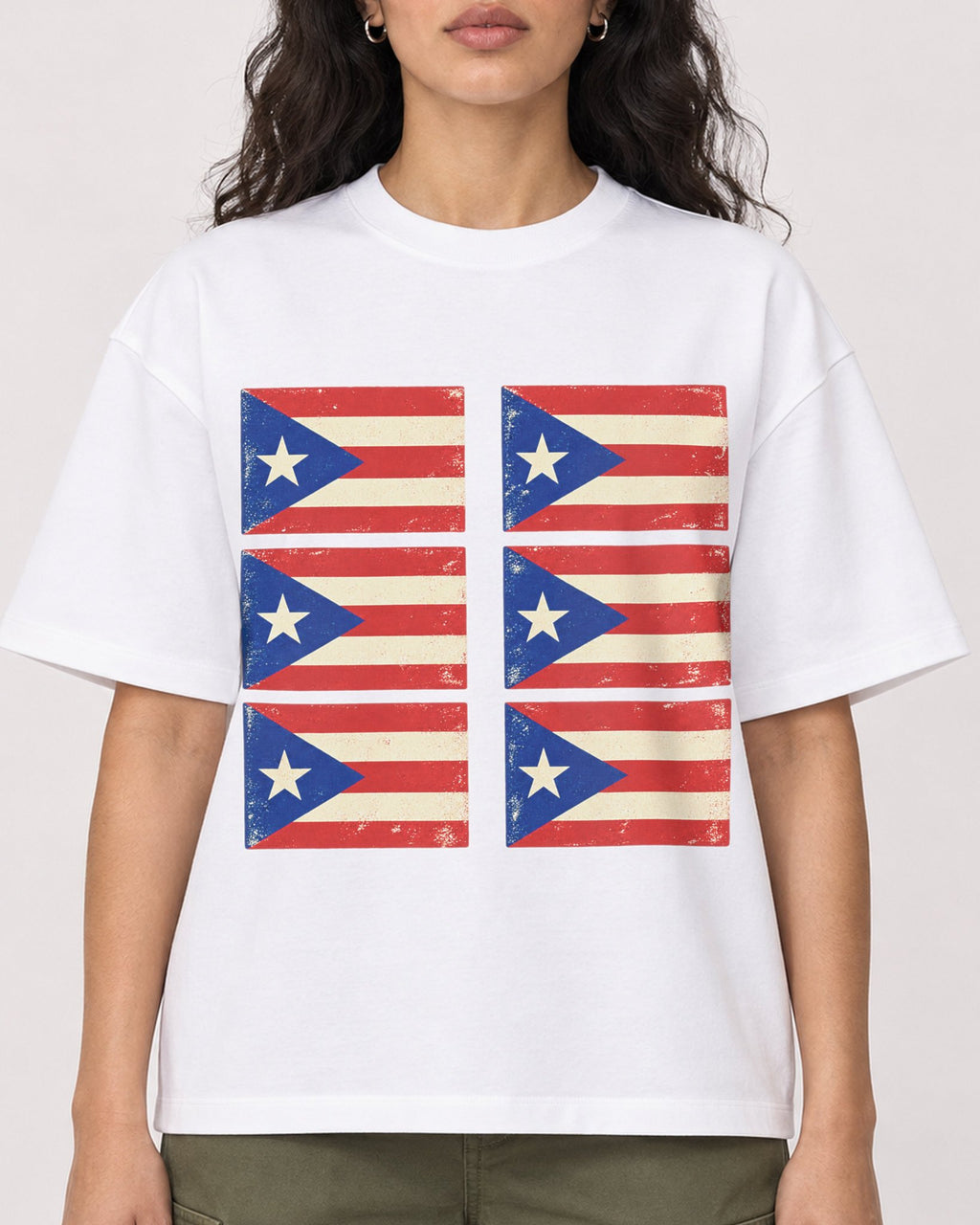 Mockup Boxy Heavyweight Tee White female close-up 07