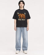 Mockup Boxy Heavyweight Tee Black male full-body 41