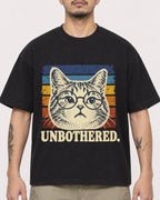 Mockup Boxy Heavyweight Tee Black male close-up 12