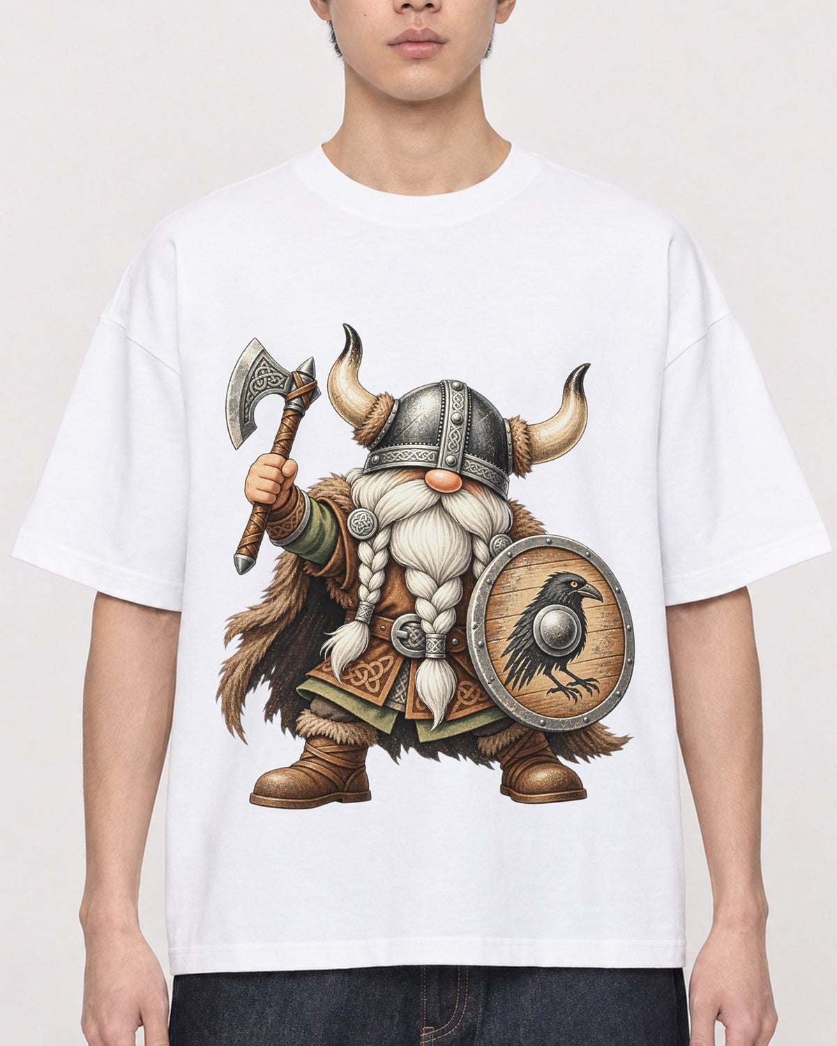 Mockup Boxy Heavyweight Tee White male close-up 01