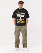 Mockup Boxy Heavyweight Tee Black male full-body 08