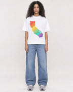Mockup Boxy Heavyweight Tee White female full-body 10