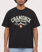 Mockup Boxy Heavyweight Tee Black male close-up 45