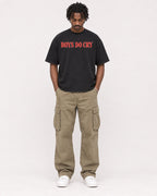 Mockup Boxy Heavyweight Tee Black male full-body 04