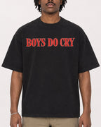 Mockup Boxy Heavyweight Tee Black male close-up 04