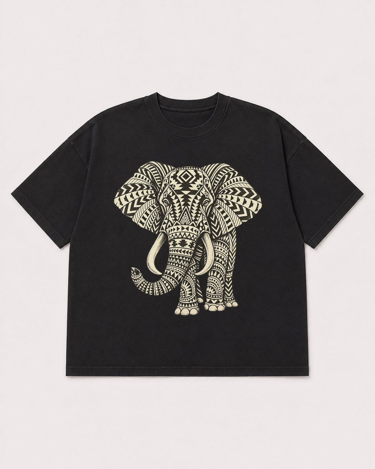Mockup Boxy Heavyweight Tee Black product