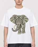 Mockup Boxy Heavyweight Tee White male close-up 01