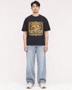 Mockup Boxy Heavyweight Tee Black male full-body 13