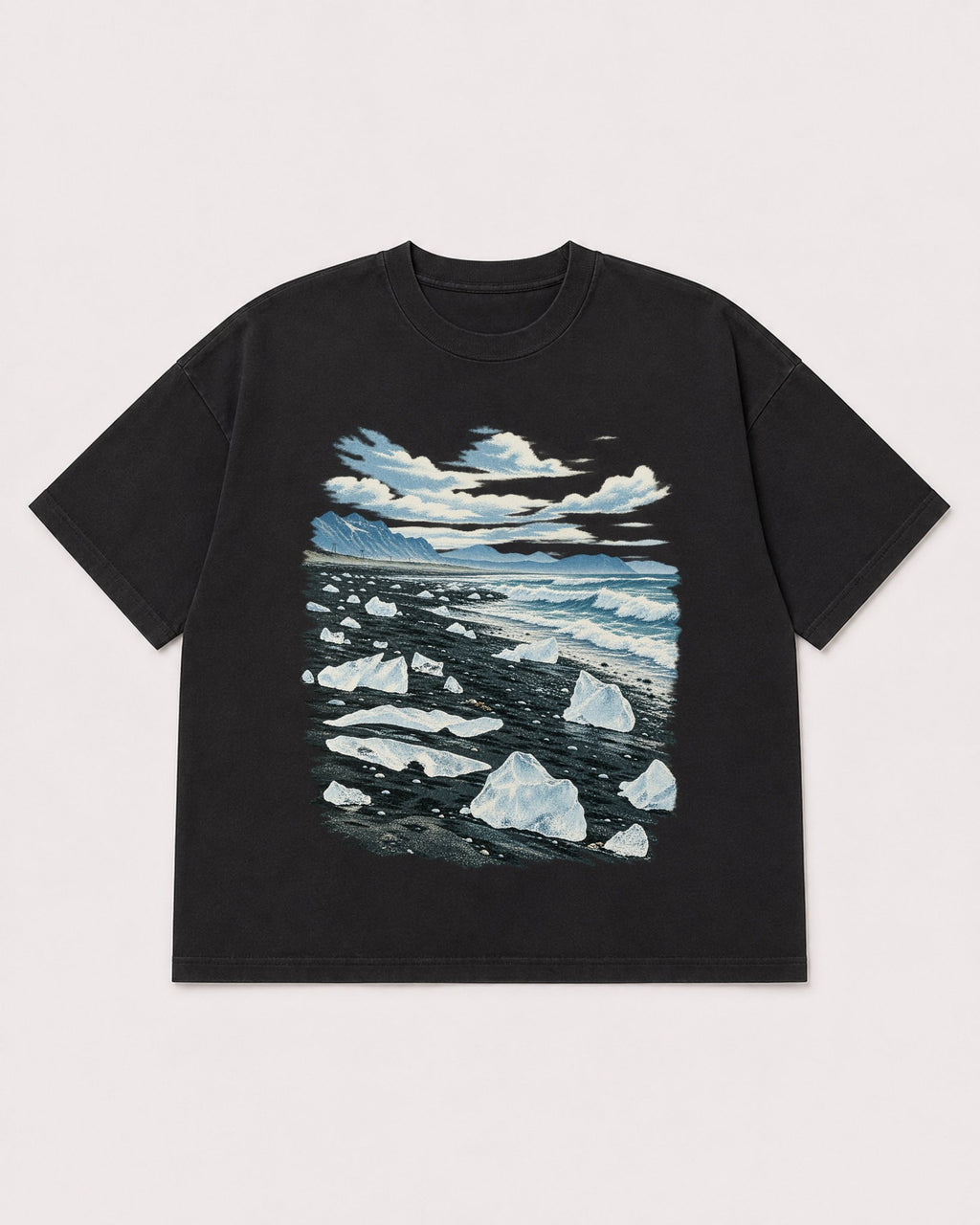 Mockup Boxy Heavyweight Tee Black product