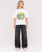 Mockup Boxy Heavyweight Tee White female full-body 08