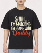 Mockup Boxy Heavyweight Tee Black male close-up 01