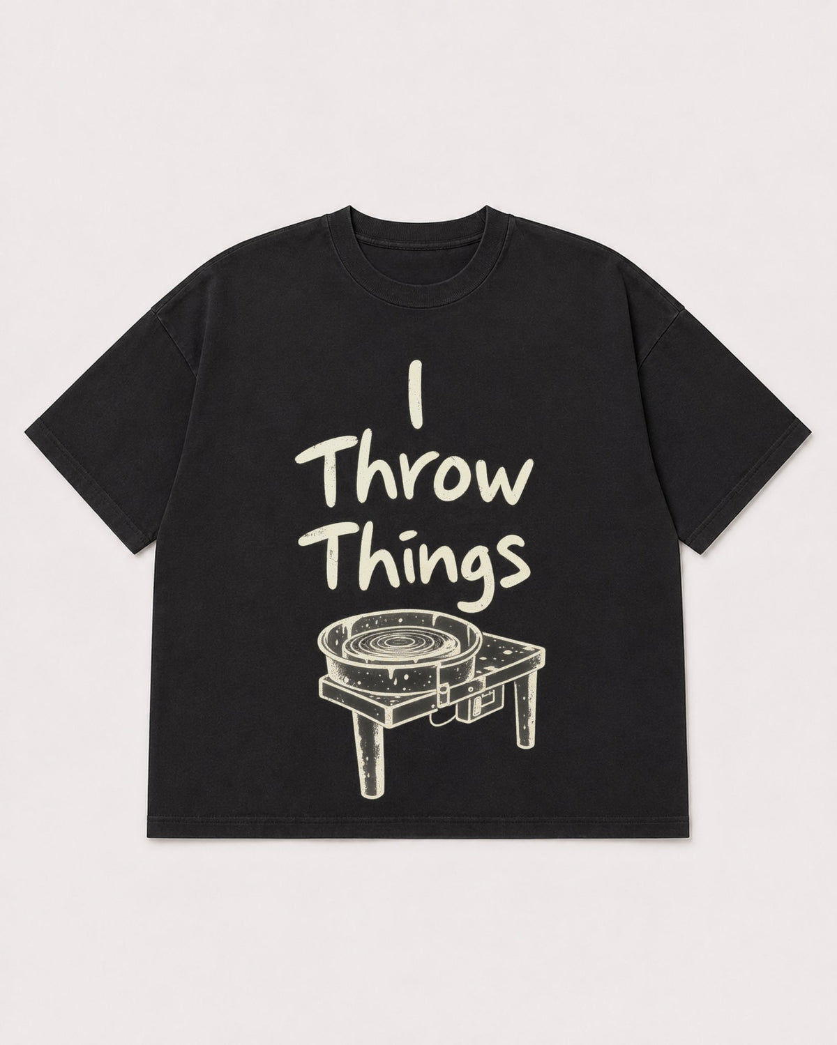 Mockup Boxy Heavyweight Tee Black product