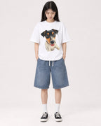 Mockup Boxy Heavyweight Tee White female full-body 01