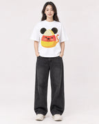 Mockup Boxy Heavyweight Tee White female full-body 03
