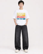 Mockup Boxy Heavyweight Tee White female full-body 23