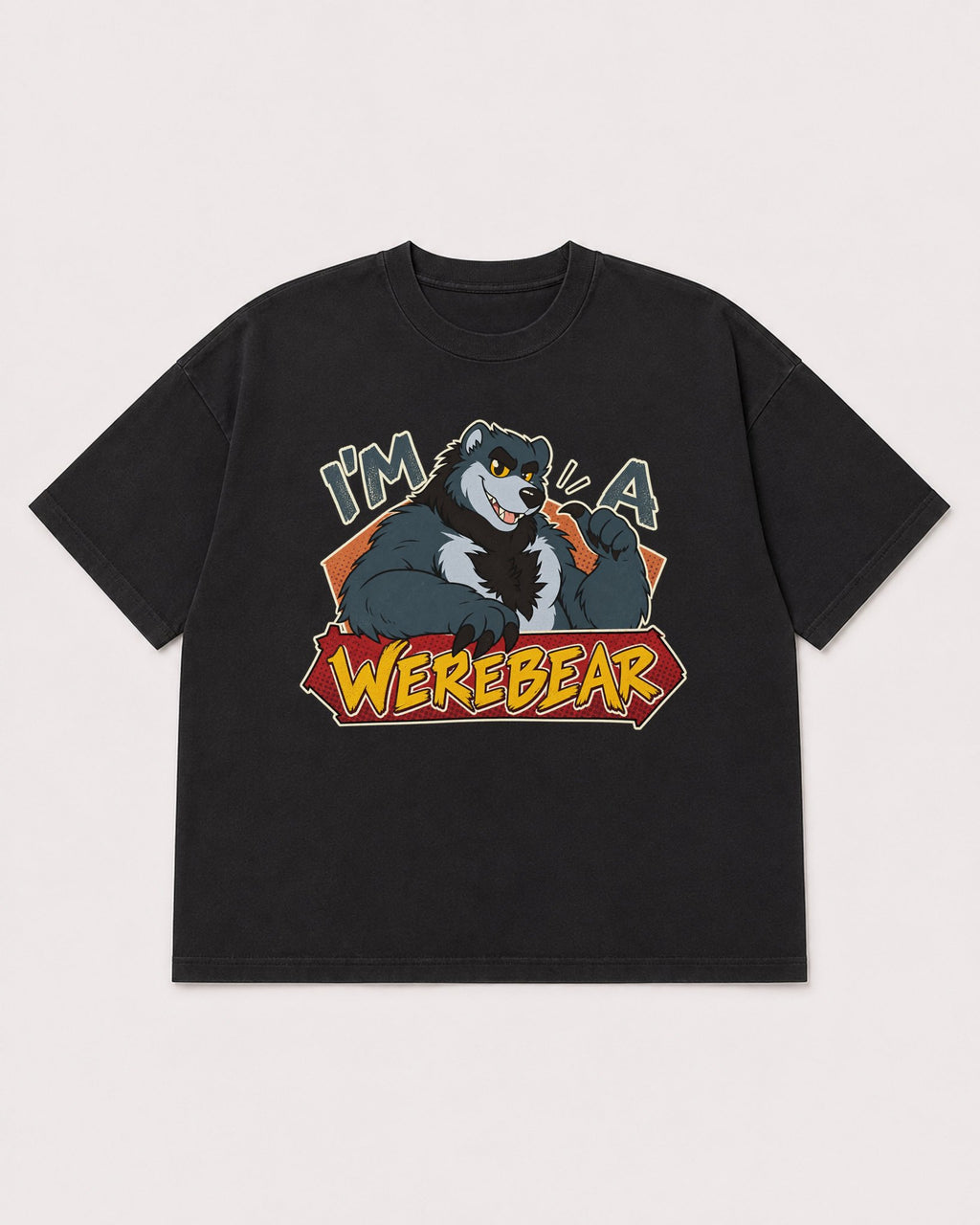 Mockup Boxy Heavyweight Tee Black product